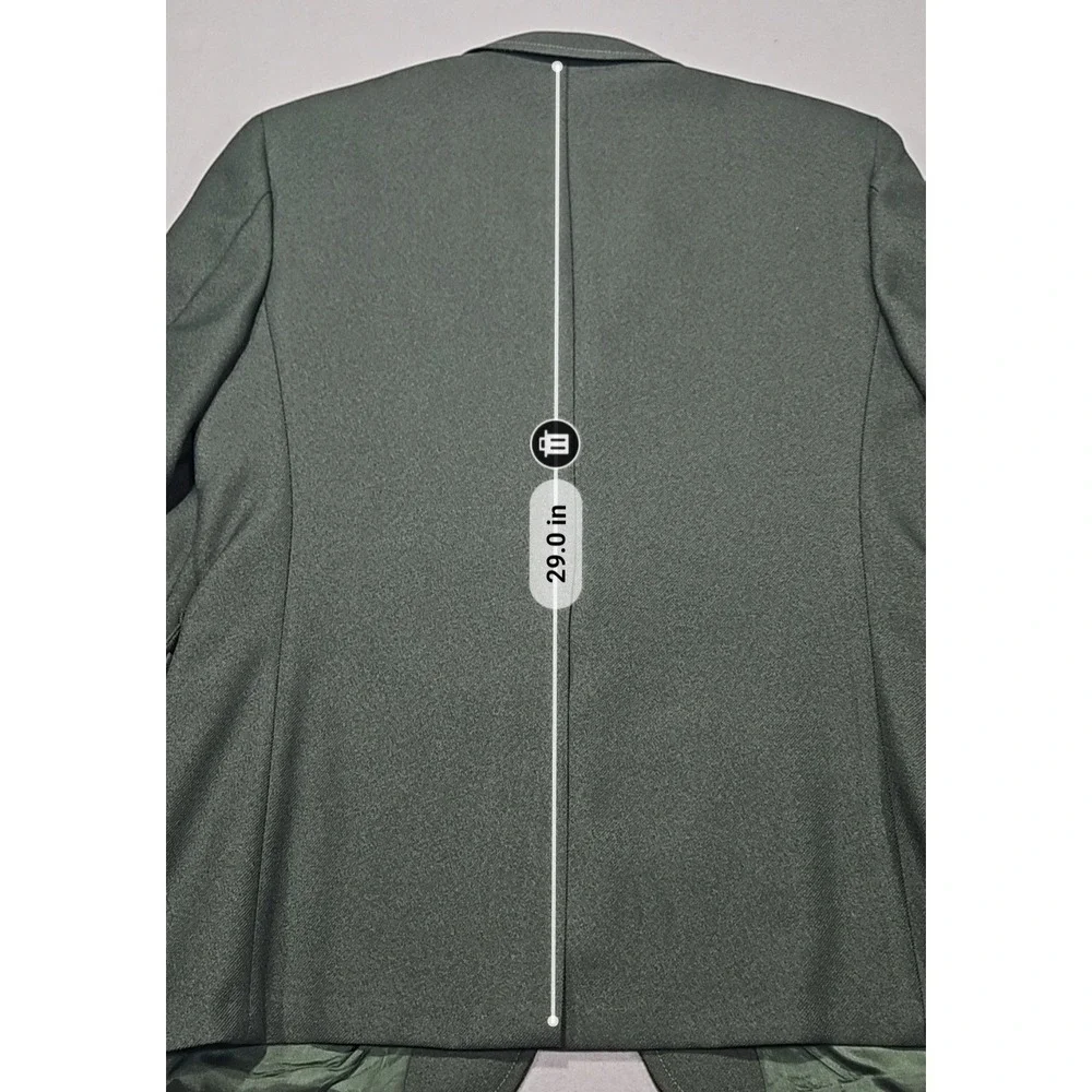 VTG Garrison Park Two Button Blazer Sport Coat Olive Green Sz L Approx